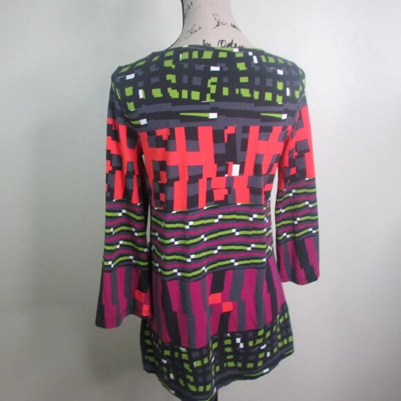 Lynn Ritchie Silver Tunic Blouse XS Colorful - Picture 8 of 11